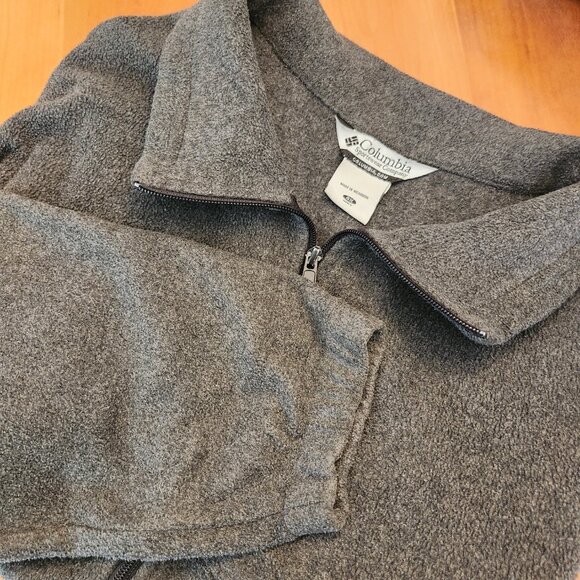 🍂Columbia Fleece Jacket Charcoal Grey Full Zip Men's Size 4X - Picture 1 of 6